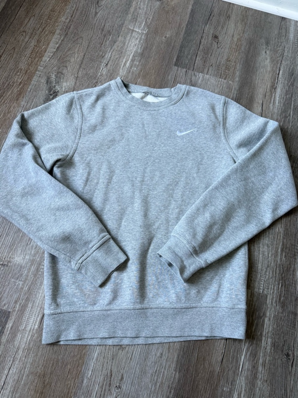 Nike Crewneck Sweatshirt Pullover Heather Gray White Size XS S
